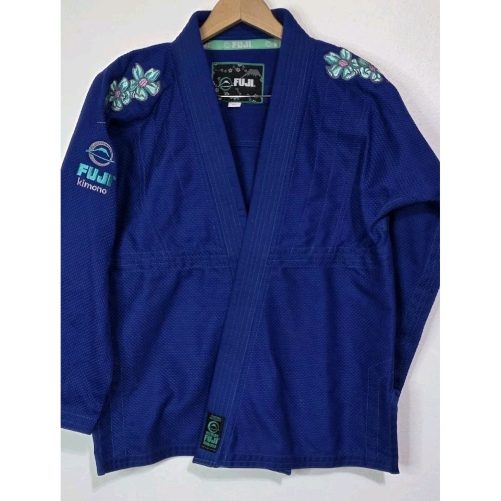 New Set‎ Top Pants Fuji Kimono Victory Brazilian Jiu Jitsu Train Woman W2 Blue